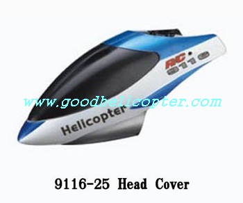 double-horse-9116 helicopter parts head cover (blue color) - Click Image to Close